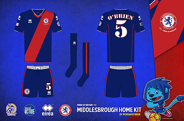 Middlesbrough Home Kit 010 by Morgan OBrien