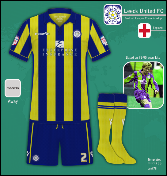 Leeds United FC away inspired on 93-95 kit.