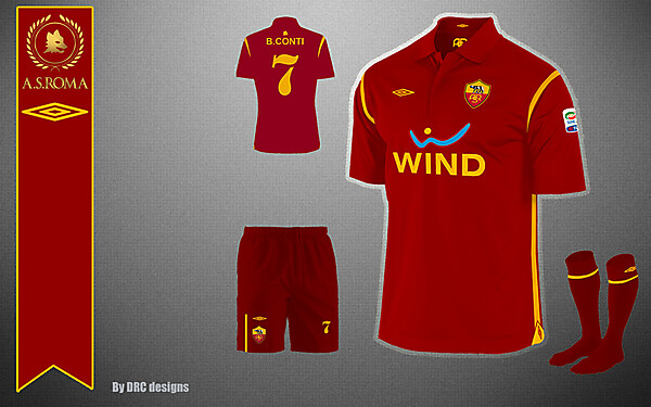 AS Roma home kit.