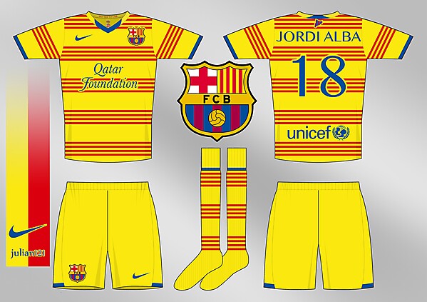 Barcelona Senyera Away