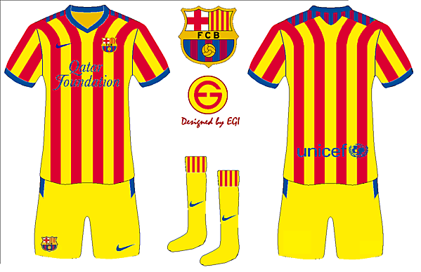 FC Barcelona Away Kit Senyera