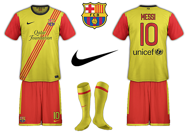 FC Barcelona 2013/14 Catalan Flag Away Kit