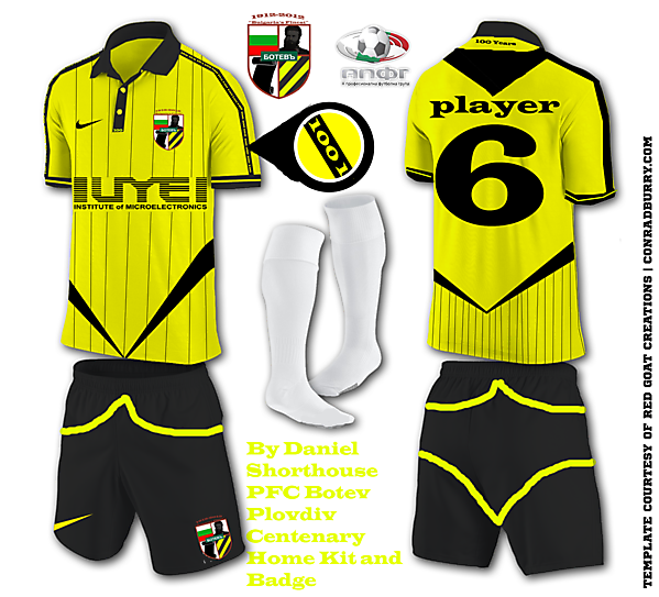 PFC Botev Plovdiv Home Kit for Centenary Year