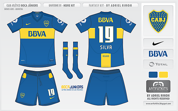 Boca Juniors - Fantasy Kit - By Adriel Rimom