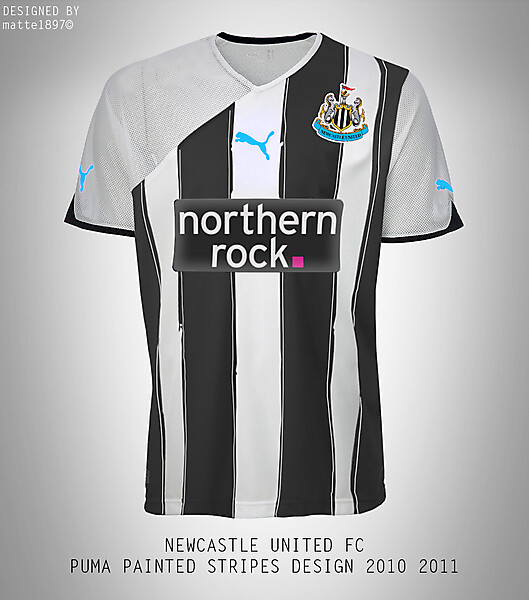 NUFC \"painted stripes\" kit design - White version
