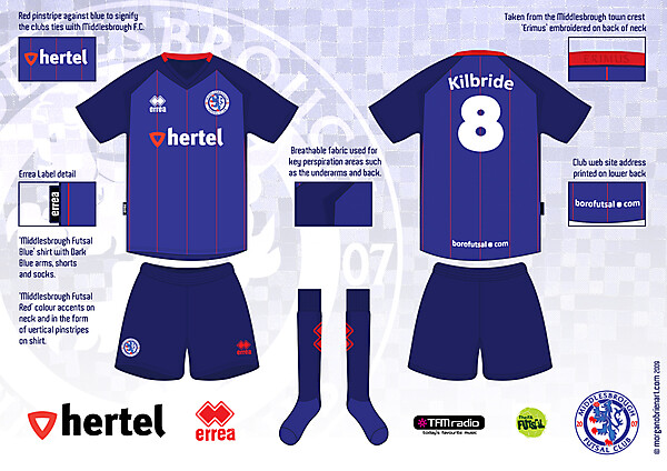Middlesbrough Home Kit by Morgan O\'Brien