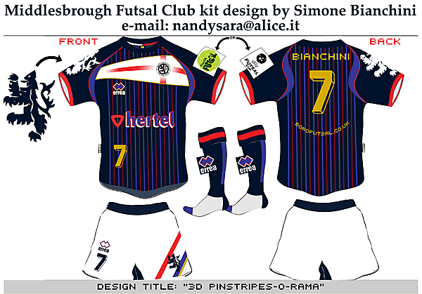 Middlesbrough Futsal Club kit design Vol.3 by Simone Bianchini 