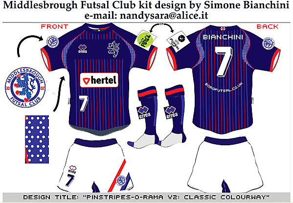 Middlesbrough Futsal Club kit design Vol.4 by Simone Bianchini 