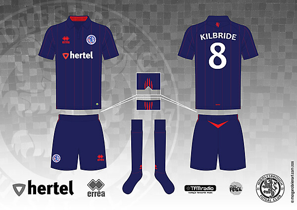 Middlesbrough Home Kit Version 10 Full Pinstripe  by Morgan OBrien 
