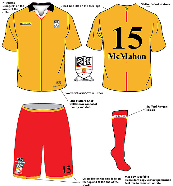 Stafford Rangers FC Away Kit 09/10