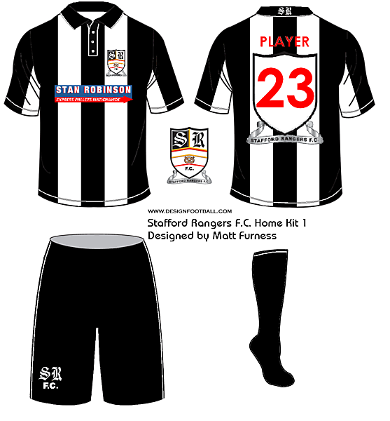Stafford Rangers F.C. kit designs