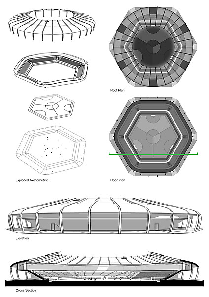 Stadium for Three Sided Football