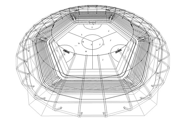Stadium for Three Sided Football
