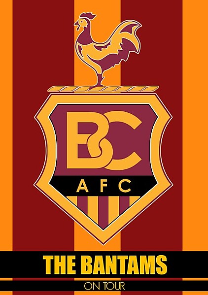 Bradford City On Tour Sticker