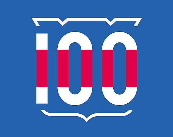 New York Rangers 100 years anniversary logo .