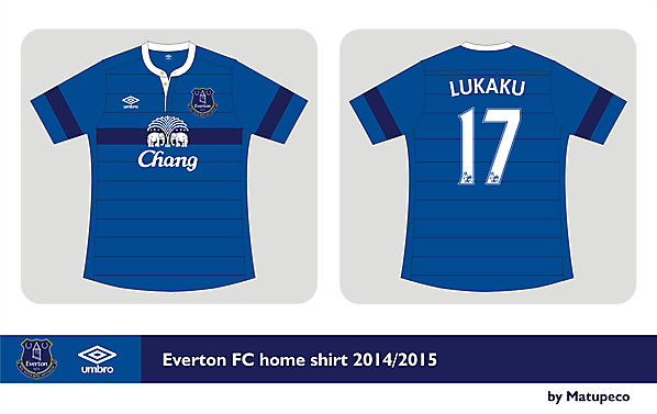 Everton FC home kit Umbro 2014/2015  - Prediction
