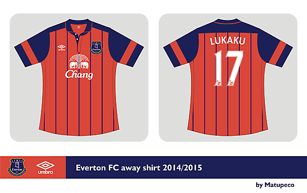 Everton FC away kit Umbro 2014/2015  - Prediction