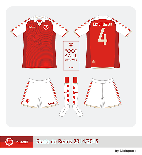 Stade de Reims Hummel Home kit 2014/2015