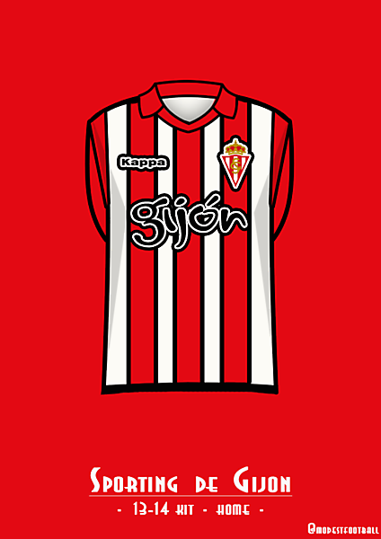 Sporting de Gijon 13-14 home kit