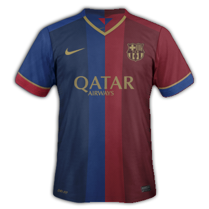 Barcelona Home kit for 2015/16 with Nike