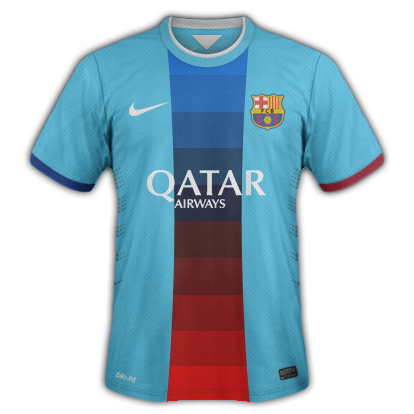 Barcelona Away kit for 2015/16 with Nike