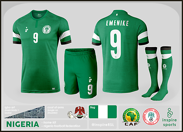 Nigeria Kit - World Cup Competition, Quarter Finals
