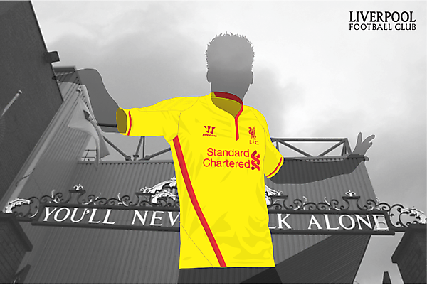 Liverpool FC away kit by Warrior