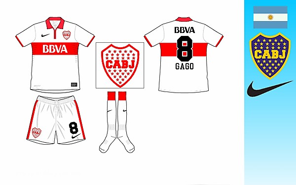 Changed roles - Boca Juniors Away Kit (River Plate Colors)