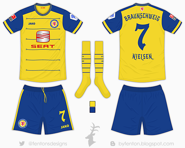 Eintracht Braunschweig Home Kit - Jako [Azure League Matchday 6]