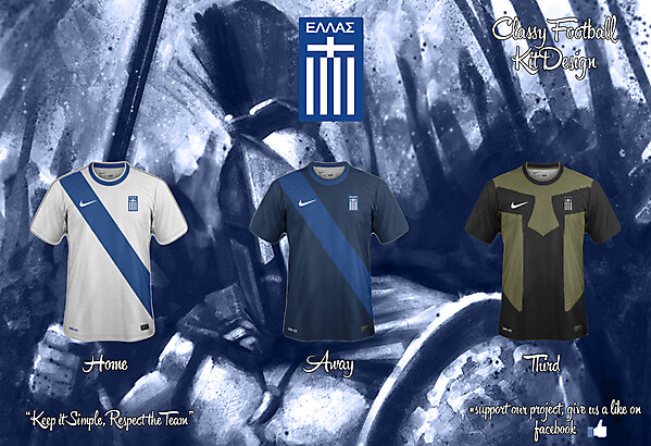 Greece Home, Away and Third Fantasy Kit 15/16