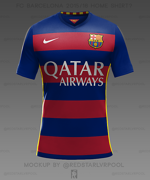 FC Barcelona Home Kit 2015/16 Mockup