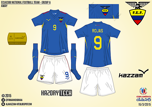 Ecuador Away - Group A, 2015 Copa América