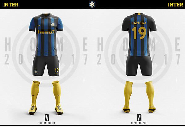 FC Internazionale Home Yellow Kit 2016-17| Concept/Unofficial