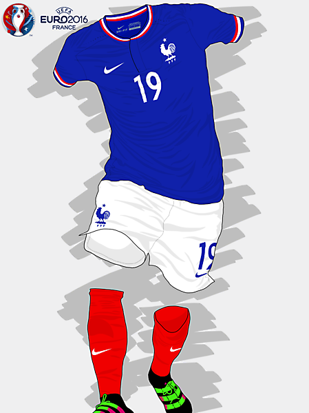 UEFA EURO 2016 - France Home Kit
