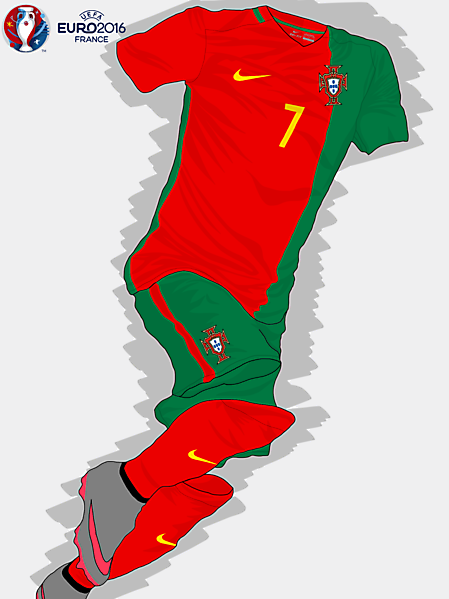 UEFA EURO 2016 - Portugal Home Kit