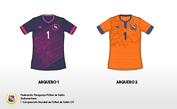 Selección Paraguaya Futsal. C17 AMF World Cup GK kits