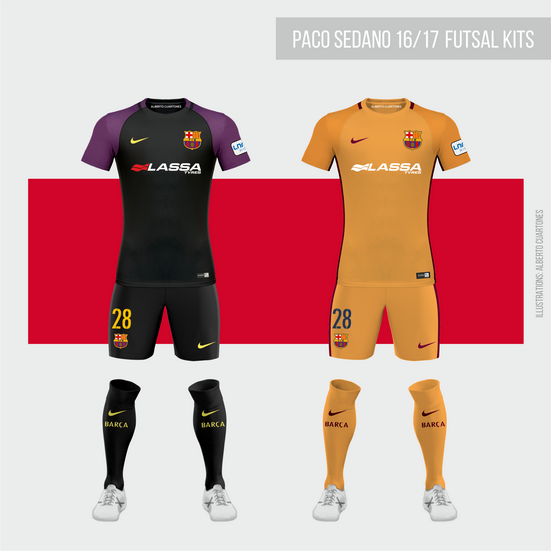 FC Barcelona Futsal 16/17 Goalkeeper Kits