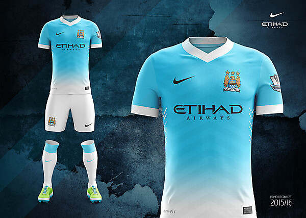 Man City Home Kit 15/16