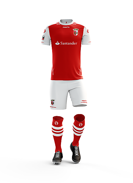 Braga F.C. Home Kit for 2017/18 Season with Macron