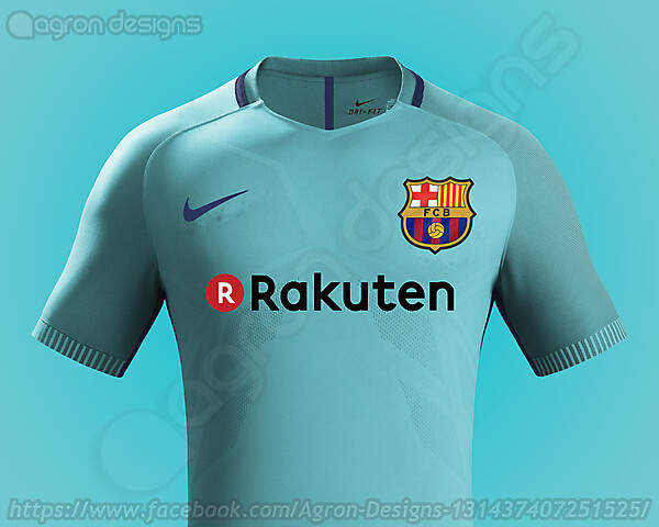 Nike Fc Barcelona 2017-18 Away Kit Based On Leaked Images