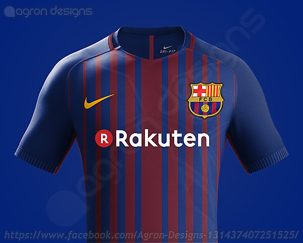 Nike Fc Barcelona 2017-18 Home Kit Based On Leaked Images Final Design
