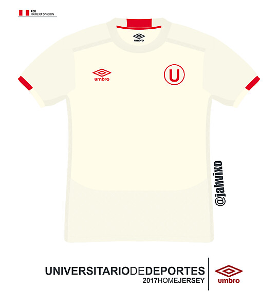 Universitario de Deportes 2017  Umbro home  football jersey