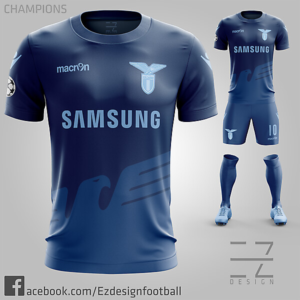 S.S Lazio Champions Third Kit "EGL Total Blue"