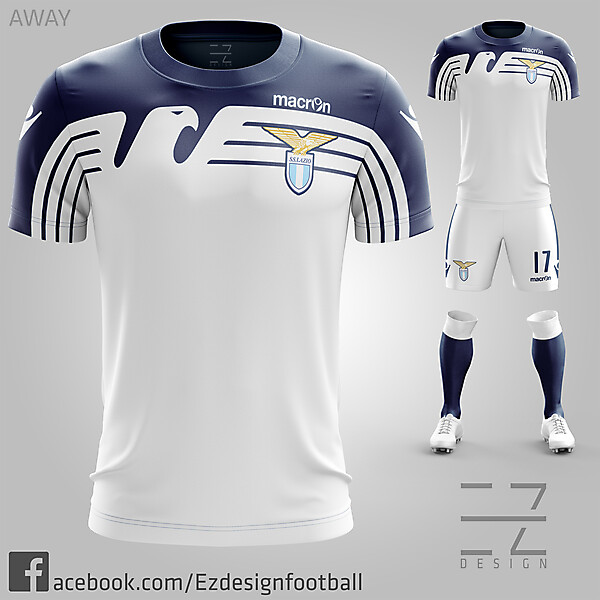 S.S. Lazio Away Kit "Libertas white/blue"