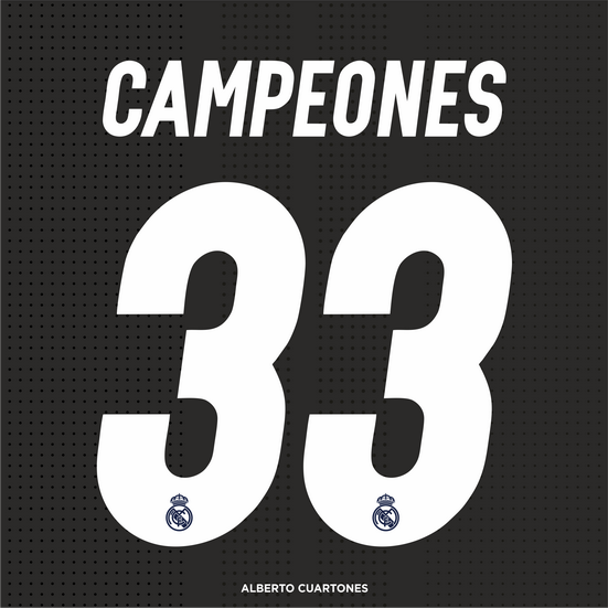 Real Madrid CAMPEONES 33 LaLiga Printing