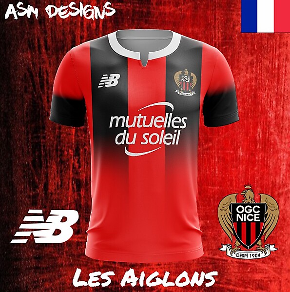 OGC Nice New Balance 2018 Home KIt