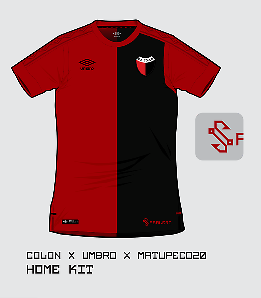 C.A. Colón home kit 2017 by Umbro