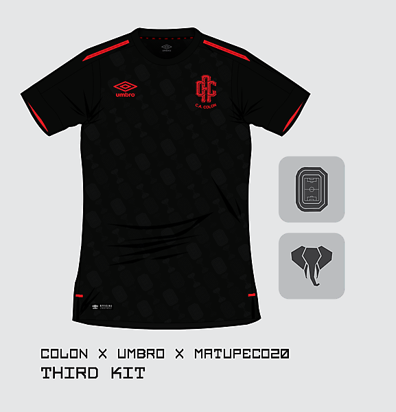 C.A. Colón home third 2017 by Umbro