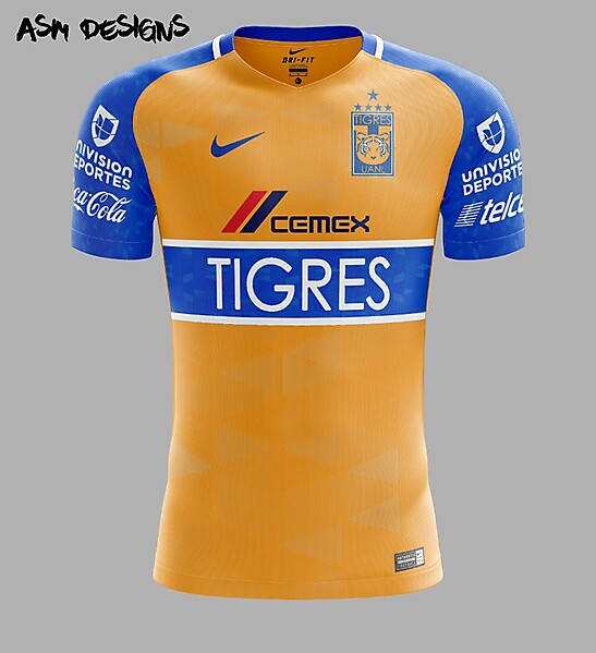 Tigres UANL Nike 2018 Home Kit