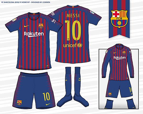 FC Barcelona - 2018 / 2019 Home Kit (According to leaks)